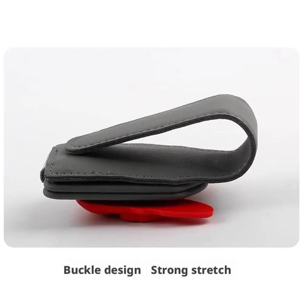1Pcs Sunglasses Holder Is Suitable For Car Sunshades Magnetic Leather Sunglasses Clip And Ticket Clip Car Sunshade Accessories ﻿