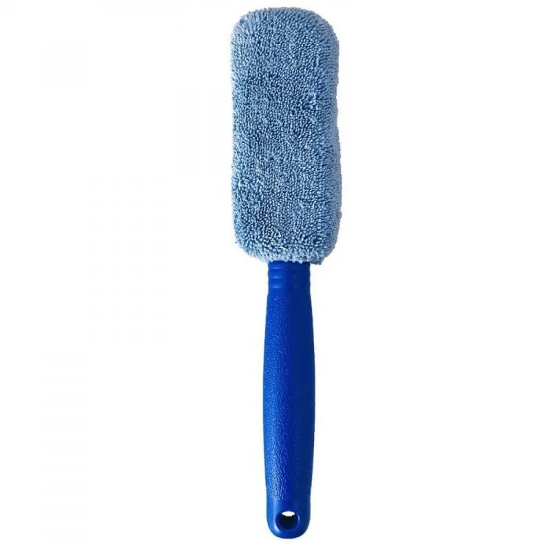 Portable Microfiber Wheel Tire Rim Brush Car Wash Cleaning Tool with Plastic Handle Auto Cleaner