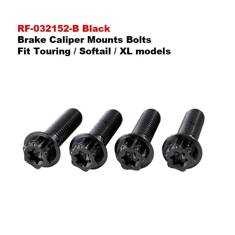 Titanium Alloy Colors Brake Caliper Mounts Bolts Front Fender Screws Fit HD Touring Softail XL Motorcycles