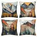 Mountain Forest Sunset Design digital printing pillow cover Short plush Suitable living rooms bedrooms sofas throw cushion cover