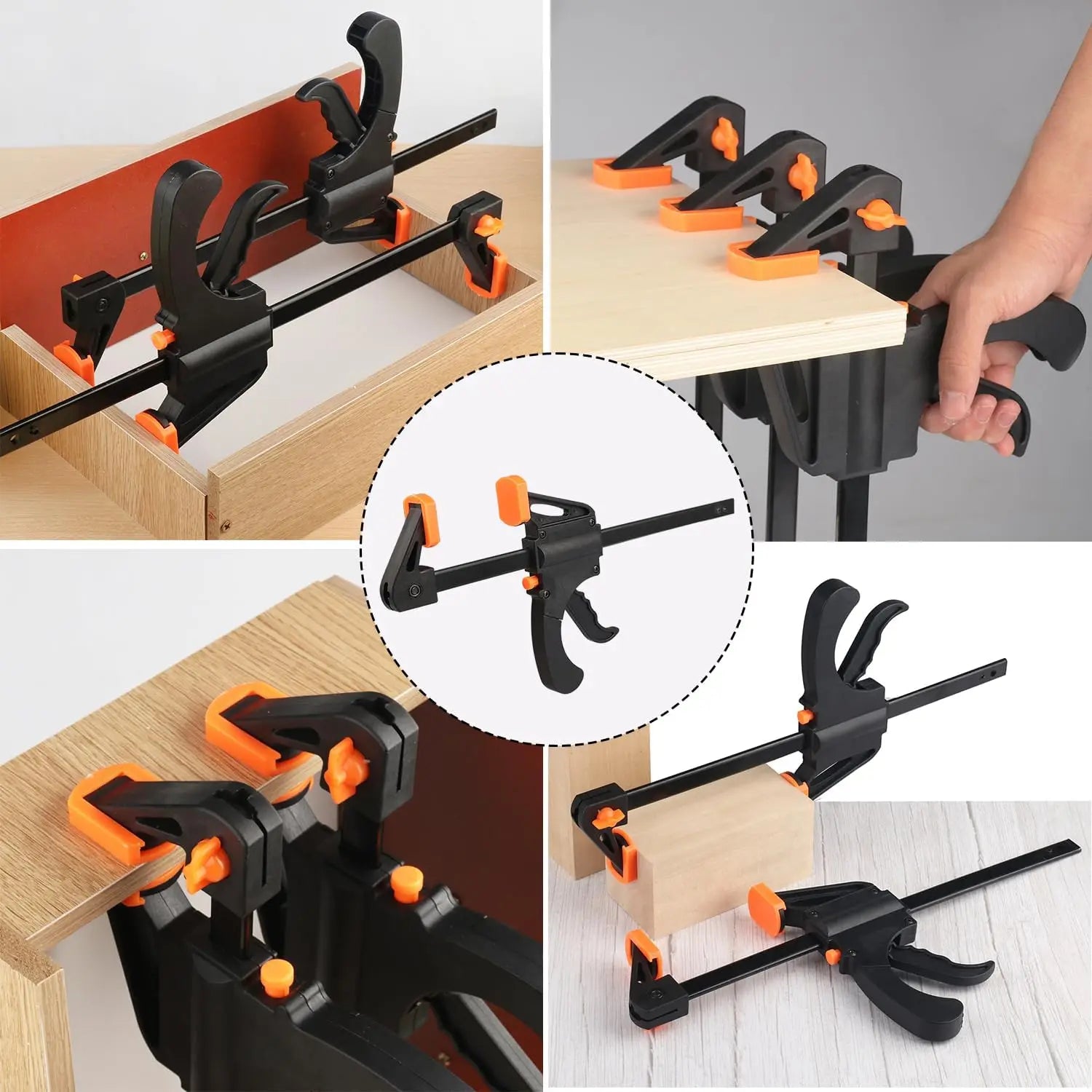2pcs/set F-type Fixing Clip, Woodworking Tool Clip, Suitable for Adhesive Fixation, DIY Quick Grip Clip