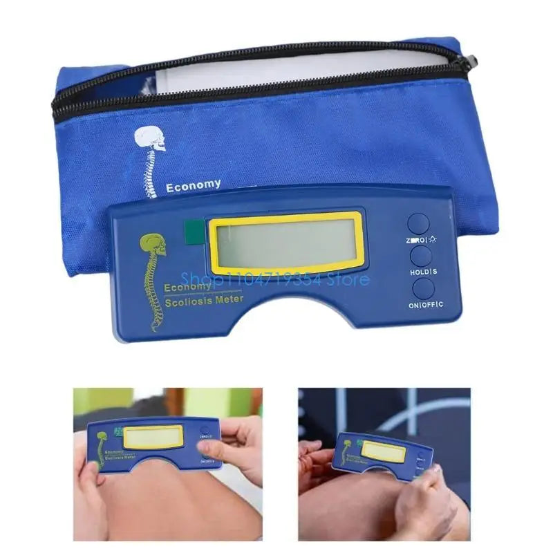 0XLD 0-30 Degree Electronic Scoliometer Detector with Storage Bag & Screwdriver Digital Scoliosis Meter Spine Measuring Tool
