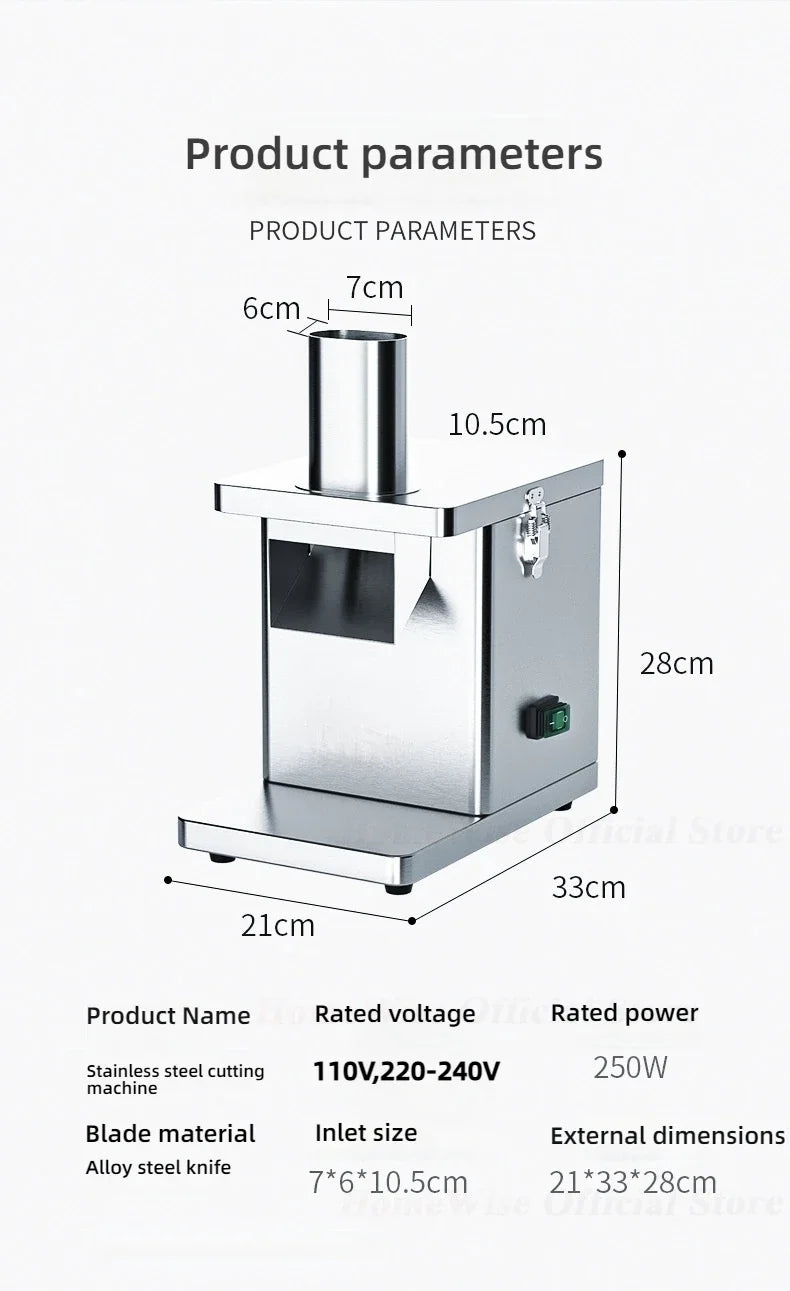 LX EVEC Commercial Electric Vegetable Cube Cutting Machine Fruit Slicer Cutting Strip Dice Food Processor With 5 Blades