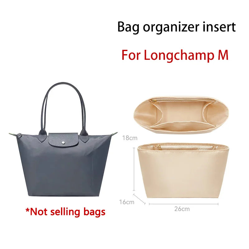 Bag Organizer Insert For Longchamp Durable Fashion Wateproof Gift Bag Support Storage Inner Modification Bag Accessories