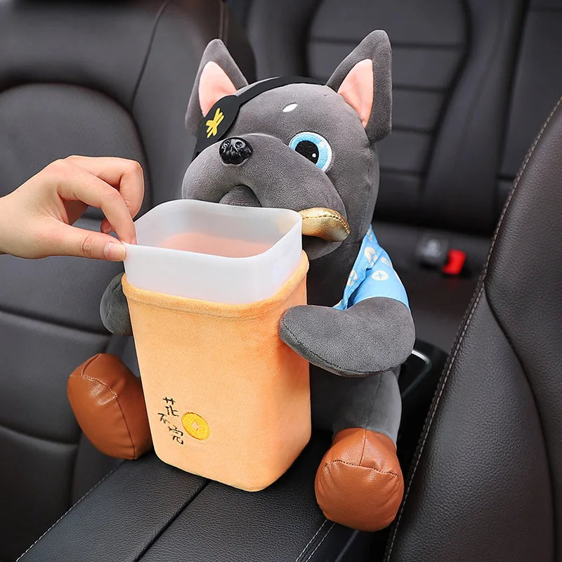Creative car tissue box, garbage bin, two in one multifunctional car armrest box, drawer box, car decoration supplies