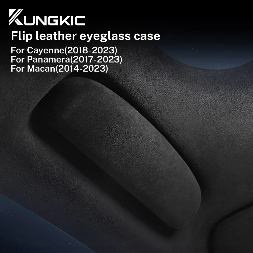 Italy Super Suede Glasses Case For Porsche Macan 2014-2023 Cayenne Panamera 2018-2023 Storage Box Sunglasses Holder Accessories