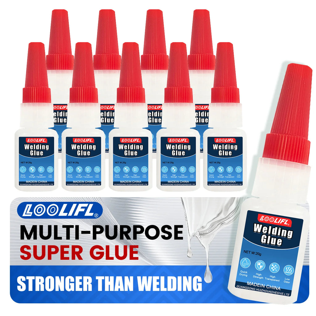 Universal Super Glue Extra Strong Adhesive Quick Drying Cyanoacrylate for Metal Plastic Wood Bonding Ceramic Liquid Glue Tool