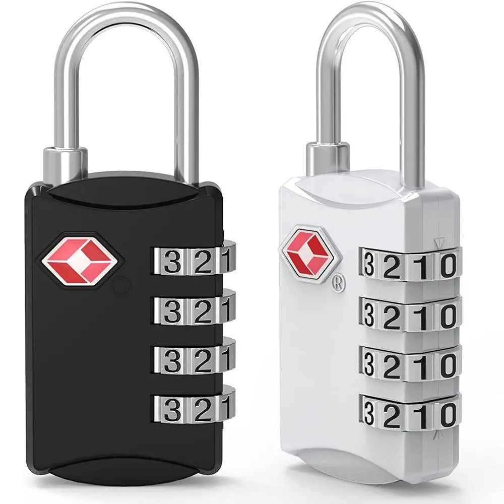 Anti-Theft Portable Cable Luggage Lock TSA Customs Lock Customs Code Lock Smart Combination Lock Padlock with Steel Cable