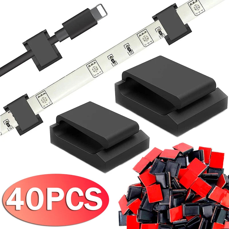 Light Strip Mounting Clips Self Adhesive Led Light Fasteners Mounting Holder Cable Clamp Organizer Led Fix Holder Clips