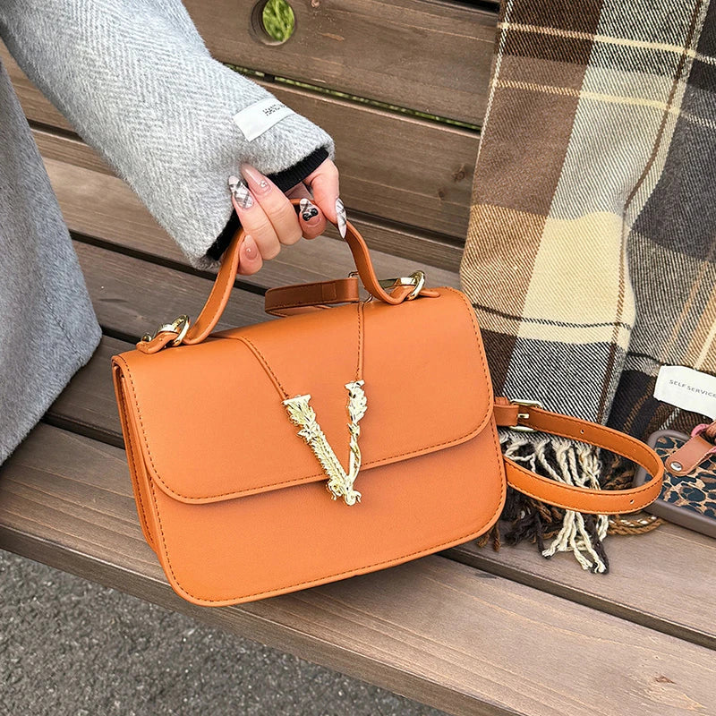 Original Square Diaper Bag Women Satchel Handbag Textured Leather Crossbody Shoulder Purse Retro Classic