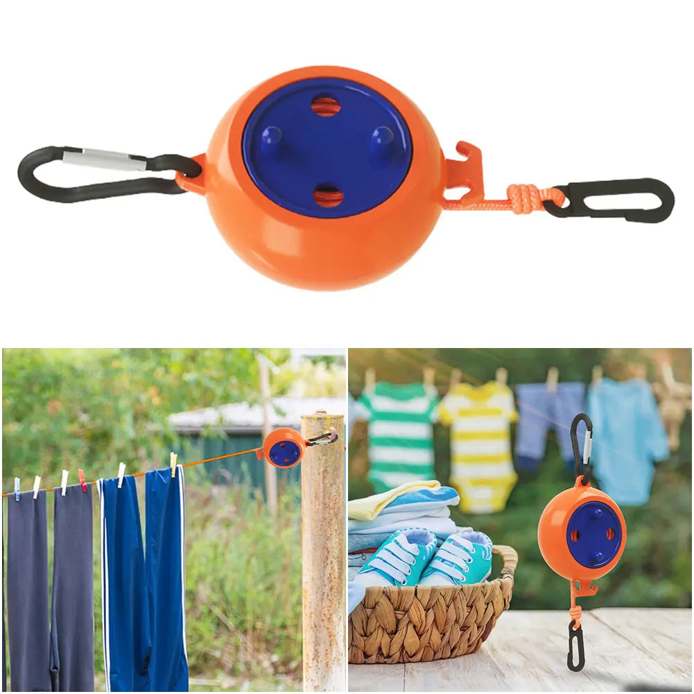 Portable Retractable Clothesline 10m Camping Clothesline Heavy Duty Clothes Drying Rope Lightweight for Outdoor Camping Travel