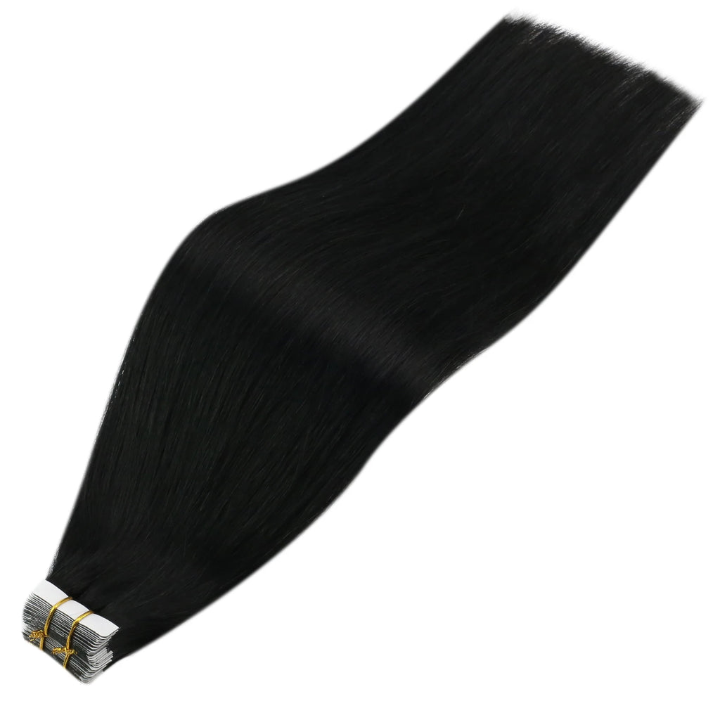 VeSunny Tape in Hair Extensions Human Hair Seamless Skin Weft Hair Extensions Double Sided Balayage Hair Color Adhesive Silky