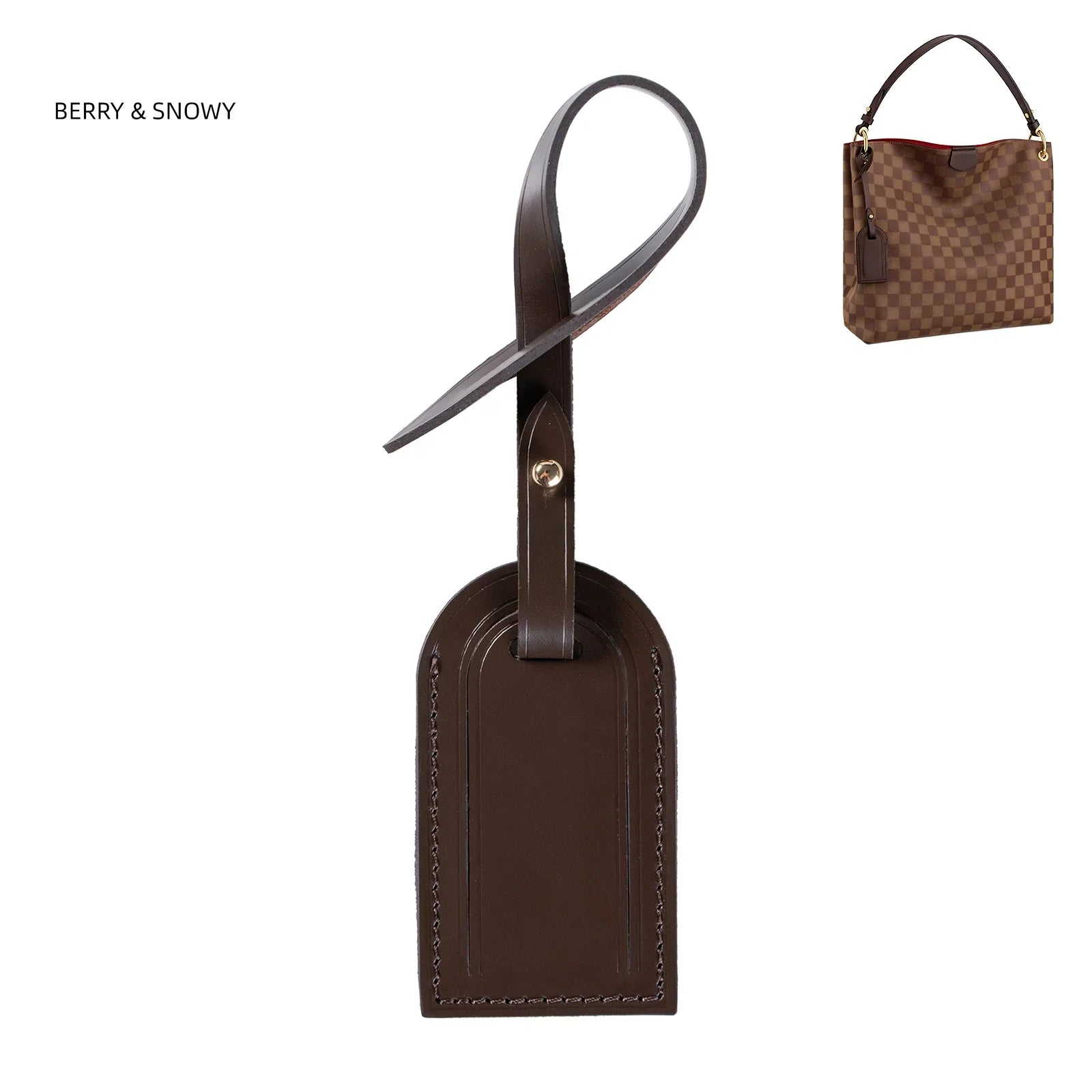 Genuine Leather Luggage Tag Replacemance for LV graceful Handbag Damier Ebene vachetta leather accessories Travel Tags