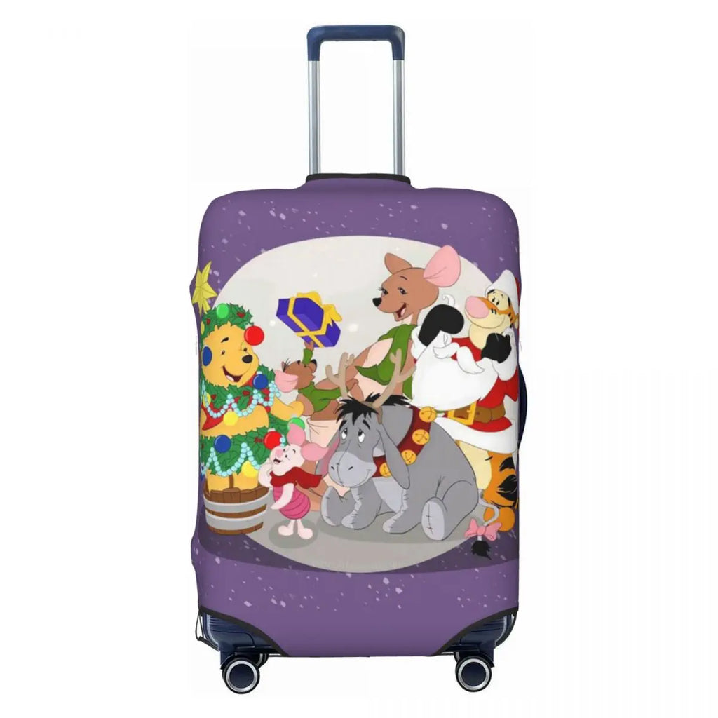 Custom My Friends Cartoon T-Tigger Pooh Luggage Cover Elastic Cartoon Travel Suitcase Protective Covers Suit For 18-32 inch