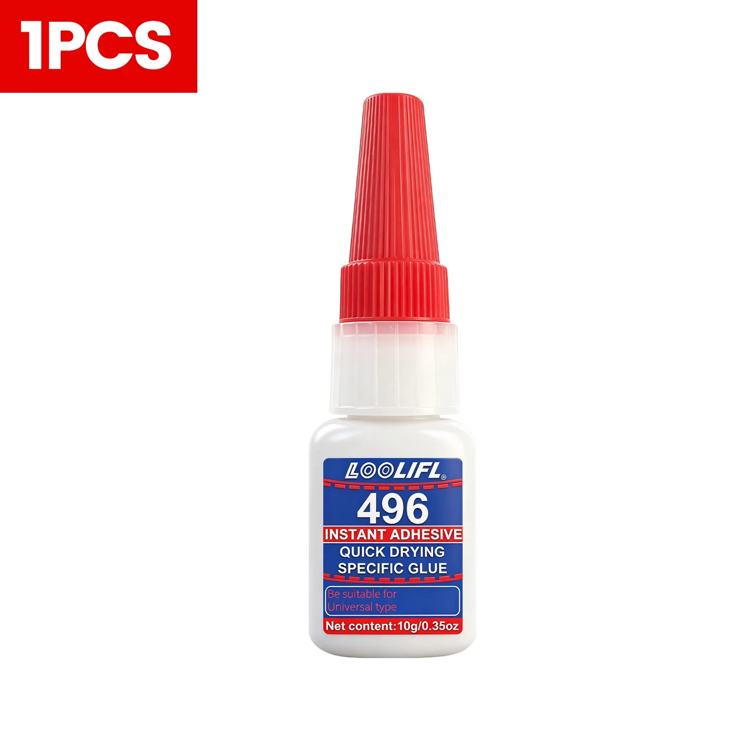 Loolifl Quick-Drying Glue, Dries in 3 Seconds Without Turning White, Strong Adhesive in Just One Step! Compatible with Metal, Plastic, and Wood, Resistant to High and Low Temperatures, Anti-Aging, Precise Application Without