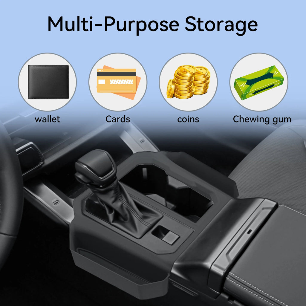 for Toyota RAV4 2026 ABS Car Central Pocket Storage Auto Center Console Storage Bag Interior Accessories Black