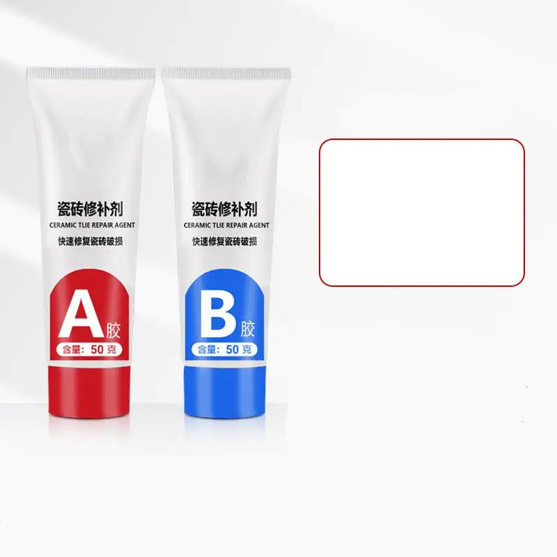 100g Tile Repair Agent AB Adhesive Ceramic Repair Glue Marble Floor Tile Toilet Washbasin Repair Glue Crack Repair Caulk Glue