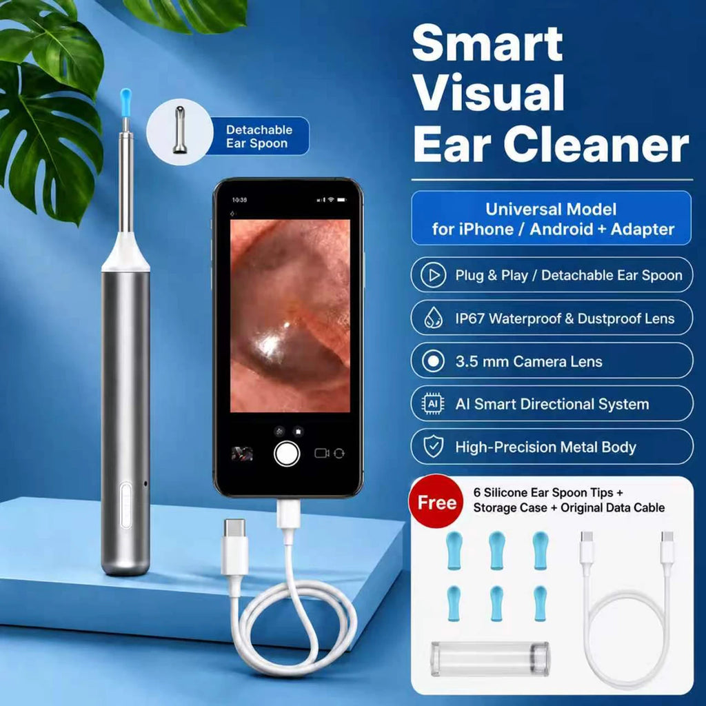 TYPE-C Smart Visual Ear Wax Removal Tool Otoscope Camera 3.9mm Ultra Slim Earpick Ear Cleaner Kit For iPhone Android