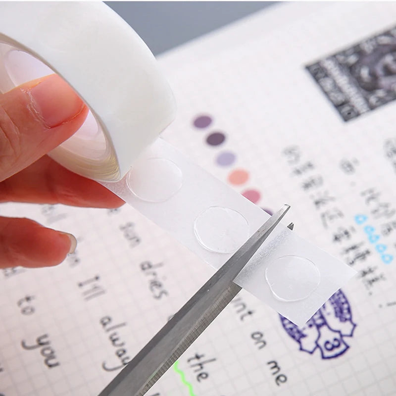 Circular Dot Adhesive for Students Double-sided Adhesive Transparent High Viscosity No Trace Multifunctional Fixed Sticker