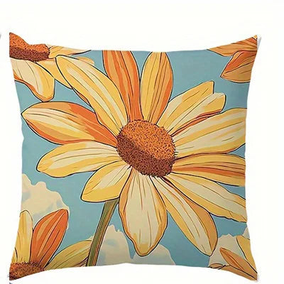 Colorful Floral patterns Double-sided Printed pillow cover Short plush Suitable living rooms bedrooms sofas throw cushion cover