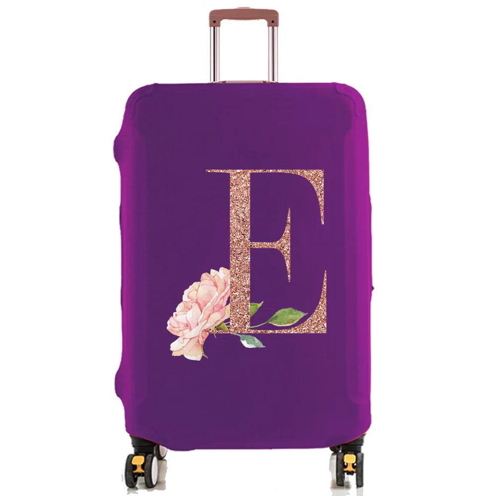 For 18-32 Inch Luggage Cover Suitcase Protector Travel Accessories Unlimited Rose Gold Stretch Fabric Dust Cover Trolley Case