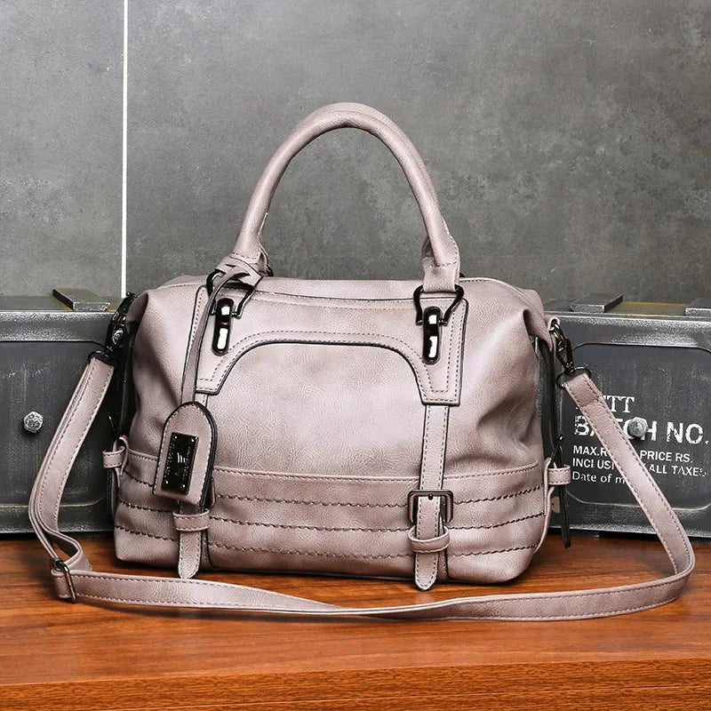 Women's PU Leather Crossbody Tote Handbag – Stylish Shoulder Bag for Daily Use
