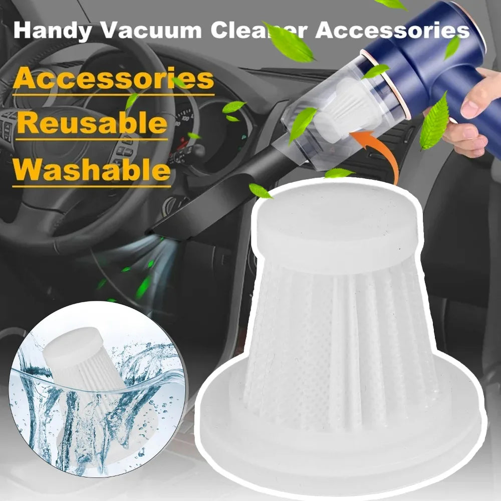 HEPA Filter for Car Vacuum Cleaner Replacement Parts High Efficiency Dust Removal PM2.5 Cartridge Handheld Auto Cleaning Tools