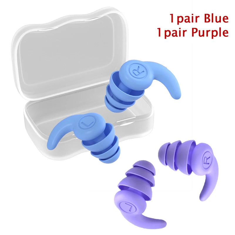 Children Silicone Ear Protector Canceling Noise 3 Layers Swimming Earplugs Hearing Protector anti-noise Plugs Noise Reduction