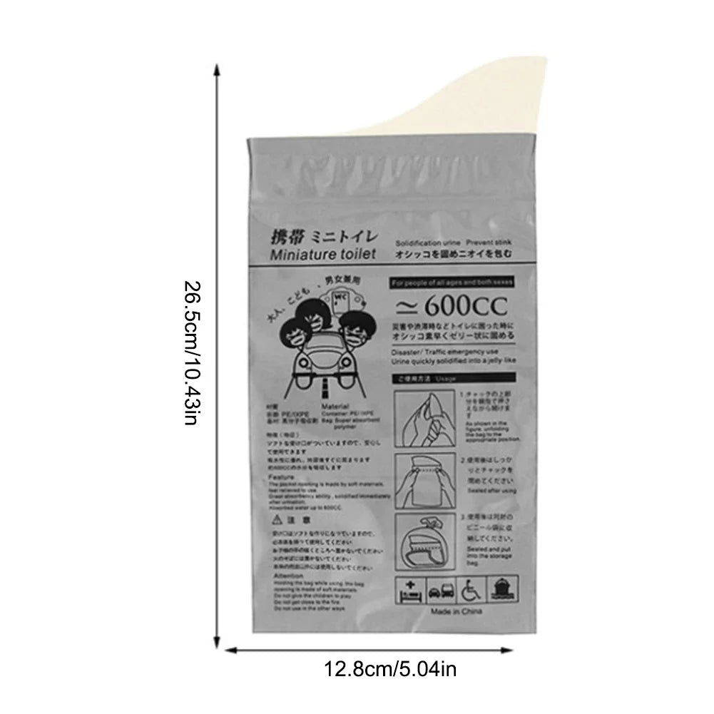 4-20PCS Outdoor Emergency Urine Bags 600ml Disposable Travel Mobile Toilet Portable Urinal Bag for Female Baby Male Vomiting Bag