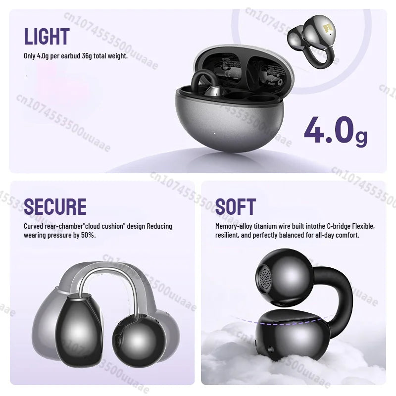 Monster Airclip AC730 OWS Ear Clip Headphones 360° Stereo Sound Bluetooth 6.0 Wireless Earphone Clear Call TWS Wireless Earbuds