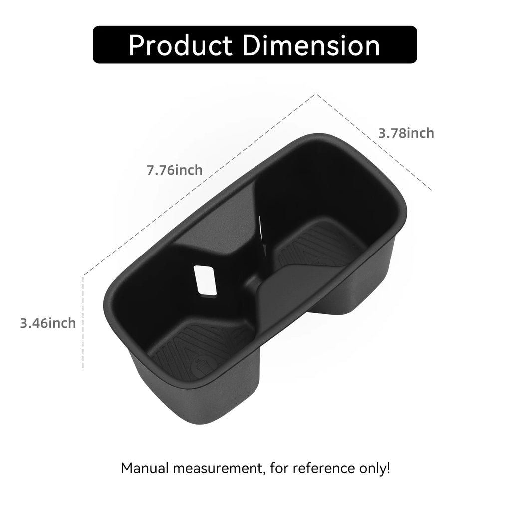 LUCKEASY for Kia Telluride 2020-2025 Cup Holder Armrest Storage Box Rear Shock-Absorbing Cup Tray Tidying Car Accessories TPE