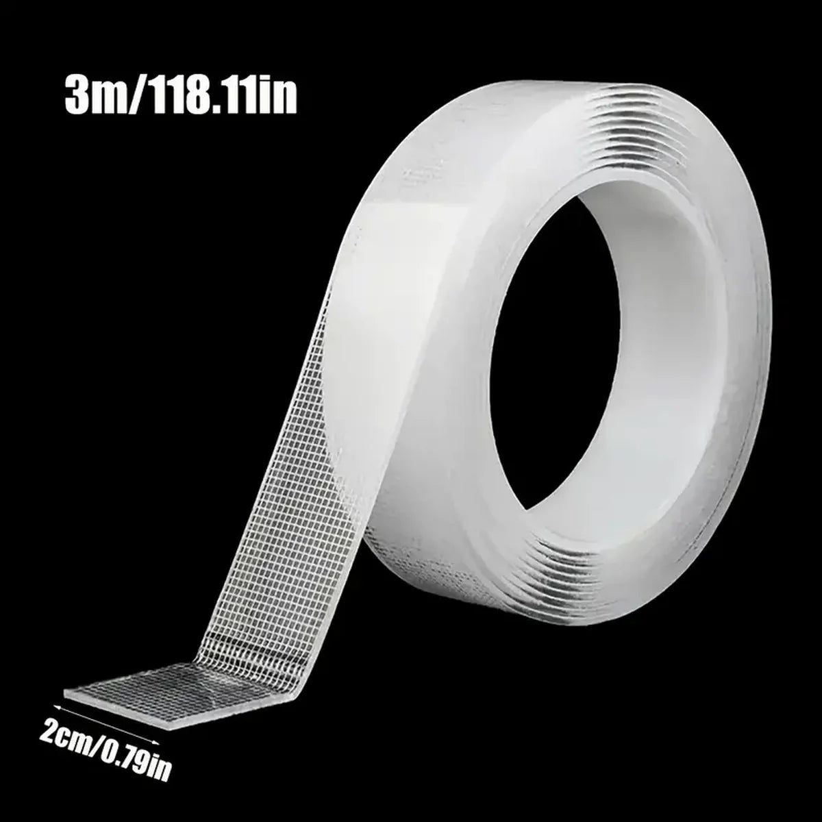 Ultra-strong Double-sided Adhesive Nano Tape, Clear Removable Waterproof Extra Strong Sticky Strip, Heavy-duty Two Side Tape