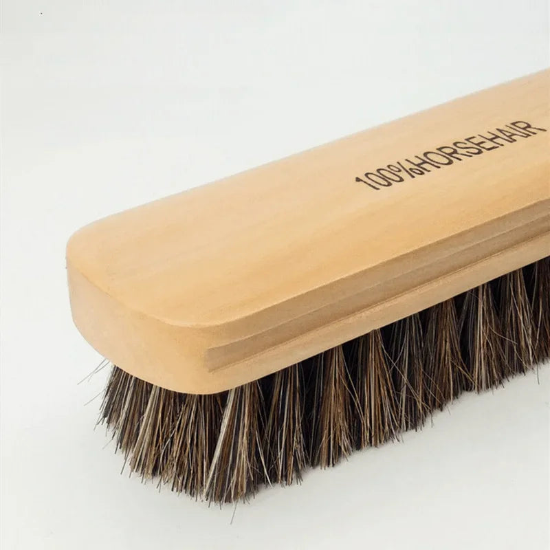 Genuine Horsehair Wooden Brush Car Detailing Polishing Buffing Brush Seat Handle Dashboard Roof Cleaning Premium Car Wash Brush