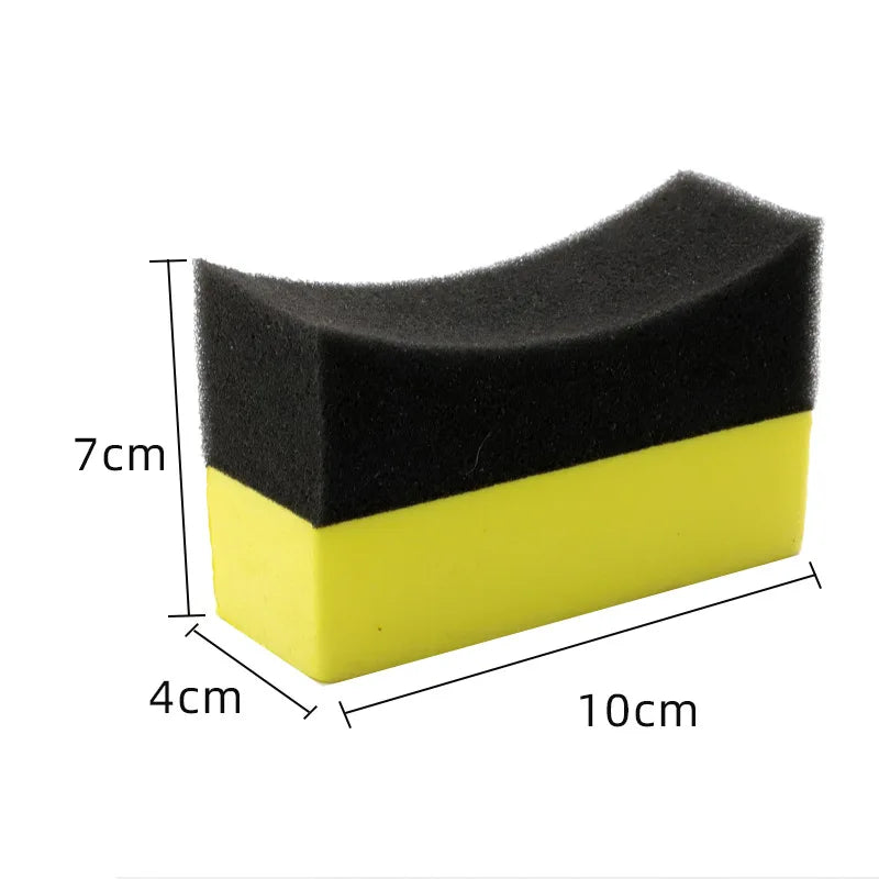 Car Tires Waxing Polishing Cleaning Wipe Washing Tire Tyre Wheel Rim Trim Contour Detailing Dressing Shine Pad Sponge Foam Brush
