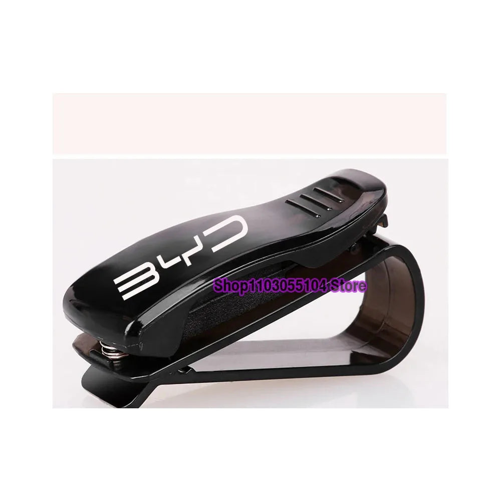 Car Sunglasses Clip Card Ticket Holder Sun Visor For BYD Atto 3 EV Yuan Plus Song Plus Dmi Dolphin Seal Tang Han Qin F3 E6 Act
