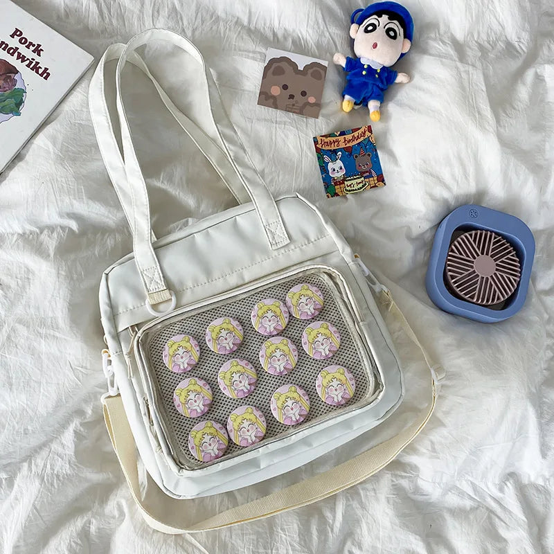 Japanese Style Kawaii Itabag For Dolls Large Handbags New Nylon School Bags For Teenage Girls Tote Shoulder Bag JK Crossbody Bag