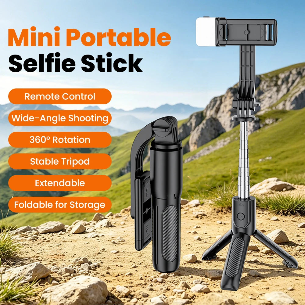 Multifunctional Selfie Stick With Light Portable Tripod Stand 360° Rotation Remote Extendable Tripod For Phones Live Streaming