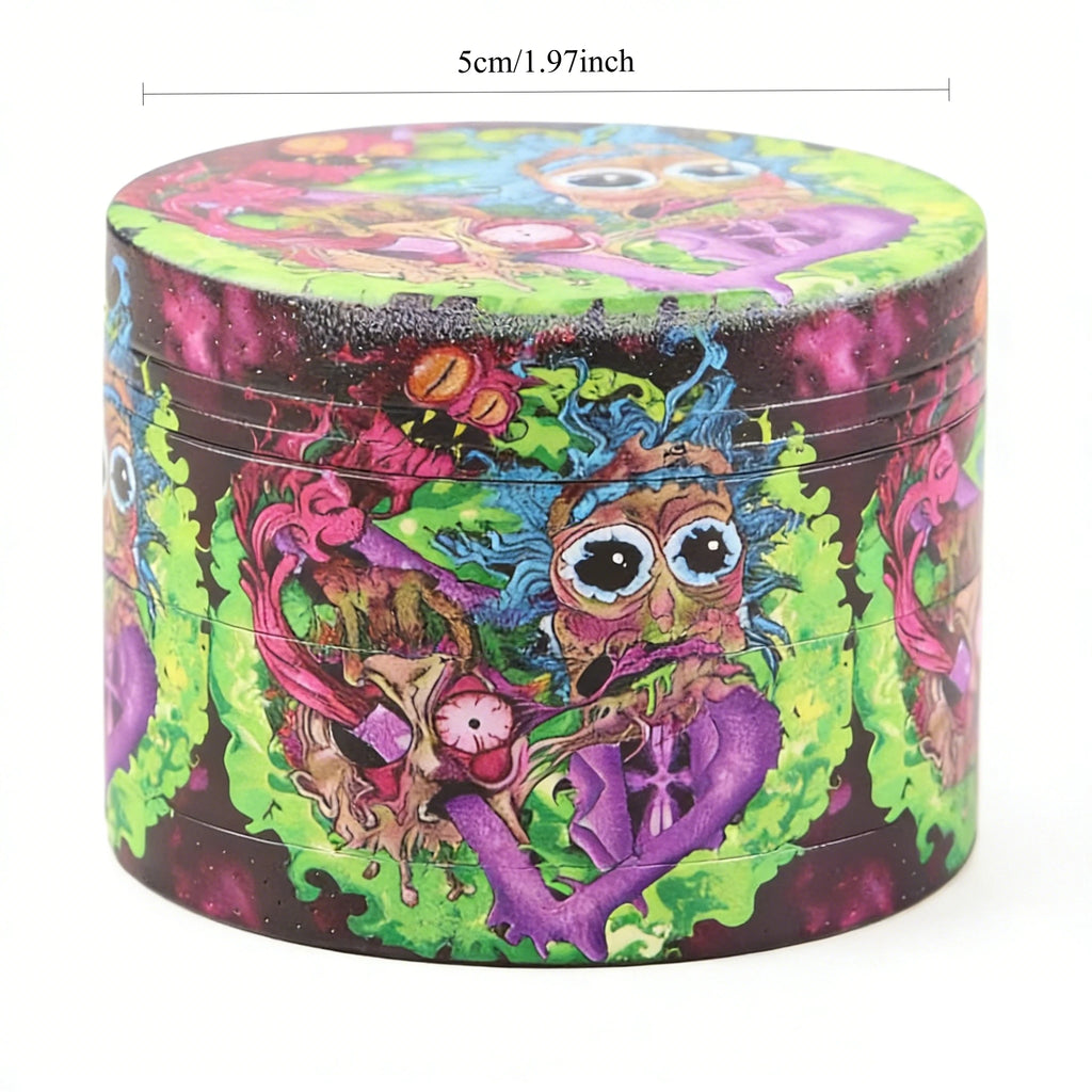 2Inch/50mm 4 Layers Tree Monster Metal Herb Grinder Portable Gift