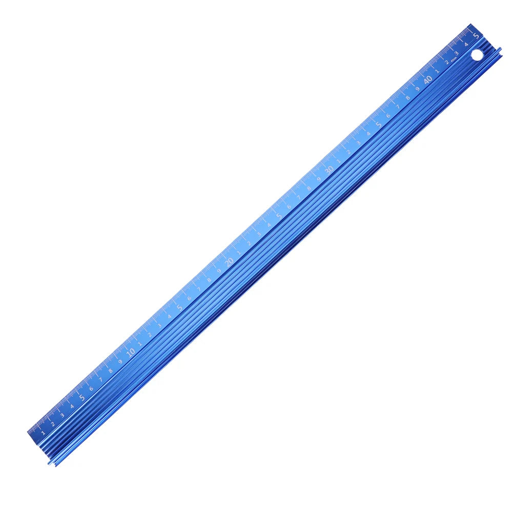 20CM 30CM 45CM 60CM L-Type Cutting Ruler Straight Edge Ruler Non Slip Aluminum Alloy Straight Scale Ruler for Length Measurement