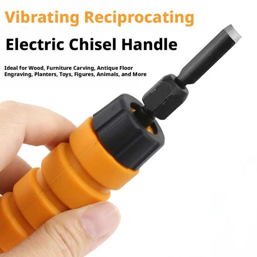 Electric Wood Chisel Carving Tool, Hand Carving Chisel with Wrench Chuck Attachment 5 Blades Flexible Shaft Woodworking Woodcut