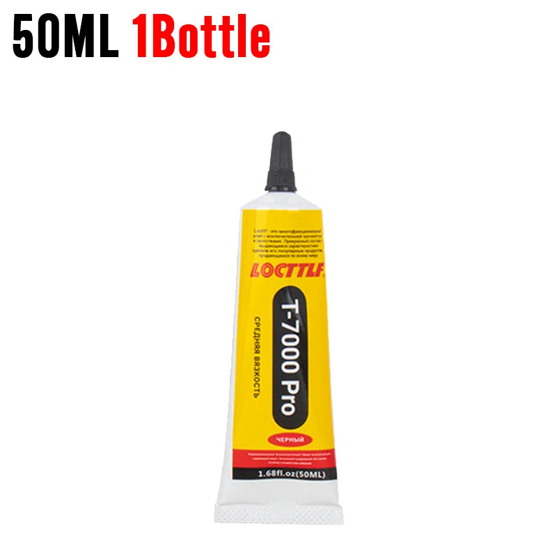 T7000 Black Soft Adhesive Universal Glue for Computer Cell Phone Touch Screen Repair Anti-Vibration Frame 15/50/110ML T-7000