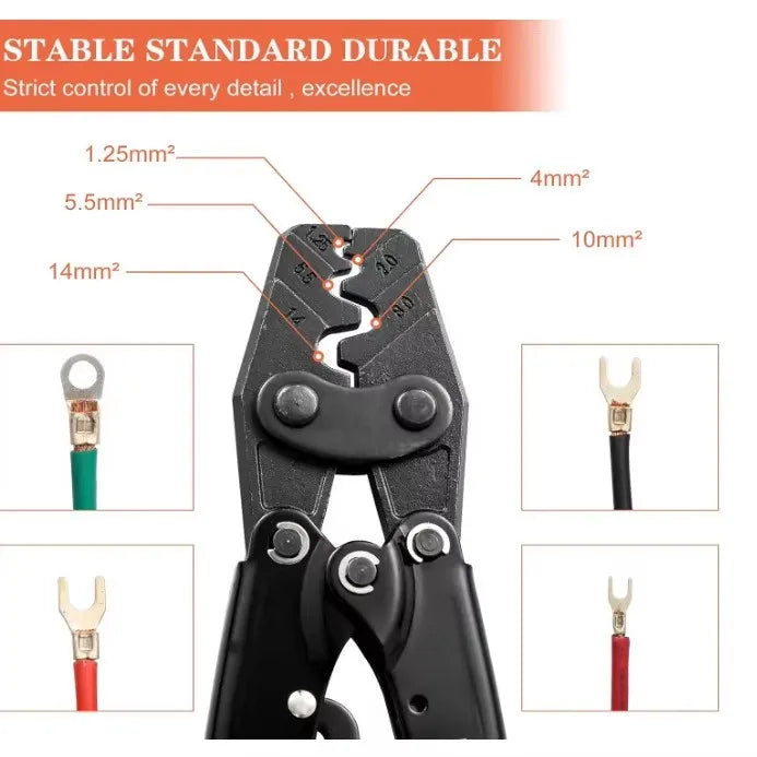 HS-16 Non-Insulated Terminals Crimper 1.25-16mm Easy Crimp Pliers Wire Connector Electrician Tool  SNB RNB SC UT OT