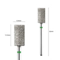 MOWOT Cross Teeth Barrel Diamond Nail Drill Bits 3/32" Rotary Nail Bit Milling Cutter for Manicure Cuticle Clean Burr Nail Tools