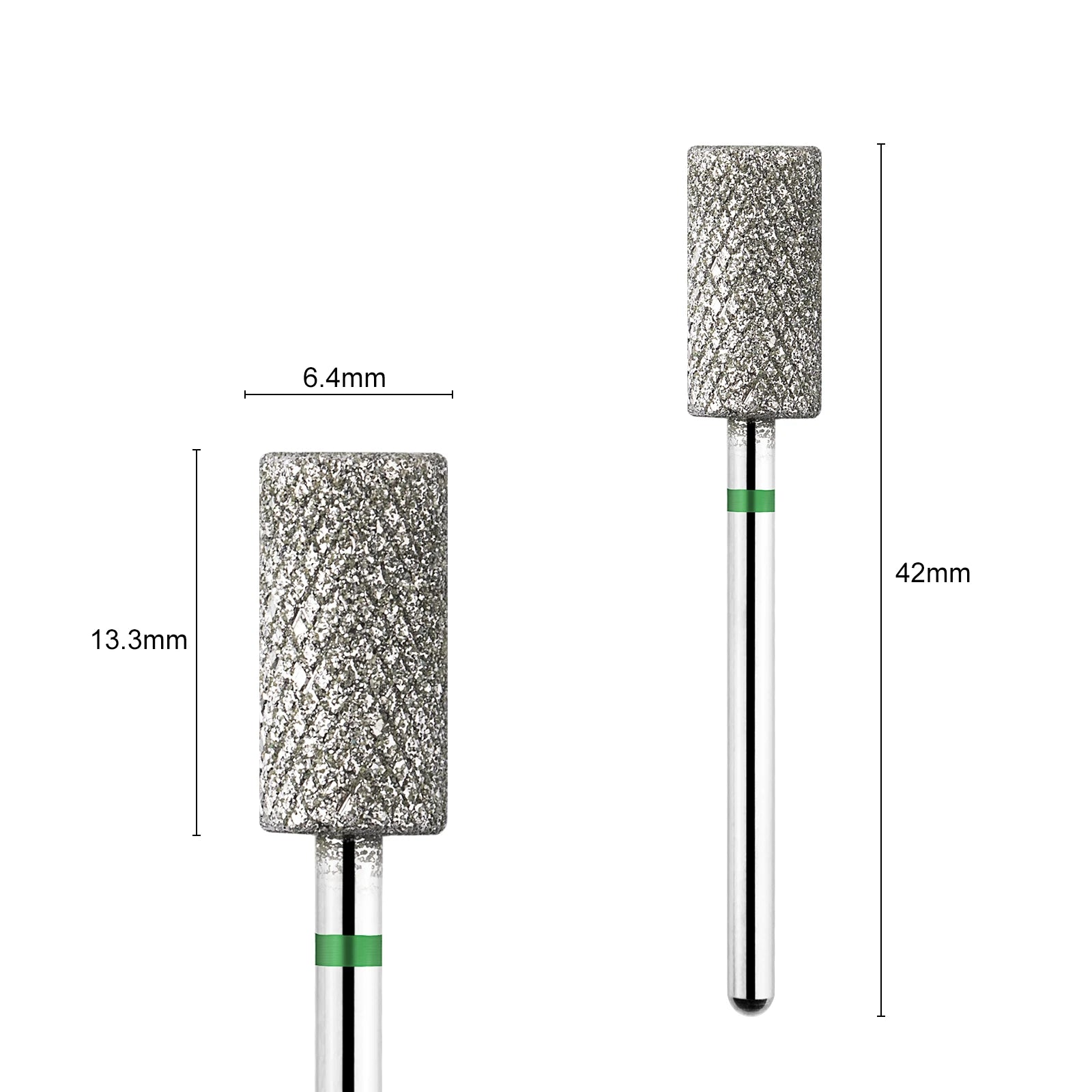 MOWOT Cross Teeth Barrel Diamond Nail Drill Bits 3/32" Rotary Nail Bit Milling Cutter for Manicure Cuticle Clean Burr Nail Tools