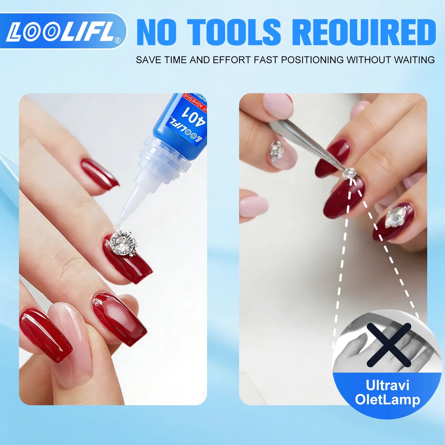 5PCS 401 Instant Nail Glue 20g - Quick Drying Super Adhesive for False Nails & Nail Tips