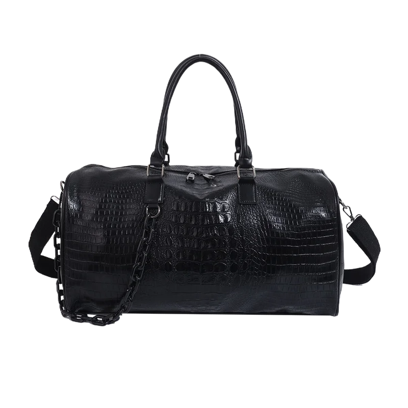 Solid PU Lightweight Large Capacity Women's Travel Bags Fashionable Sweet Fitness Handbag Short Distance Shoulder Luggage Bag
