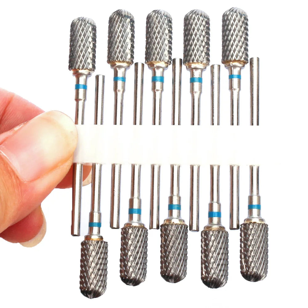 10pc Carbide Manicure Drills Nail Drill Bits Set Milling Cutters Kits Gel Polish Remover Files Electric Burr Tools Accesstries