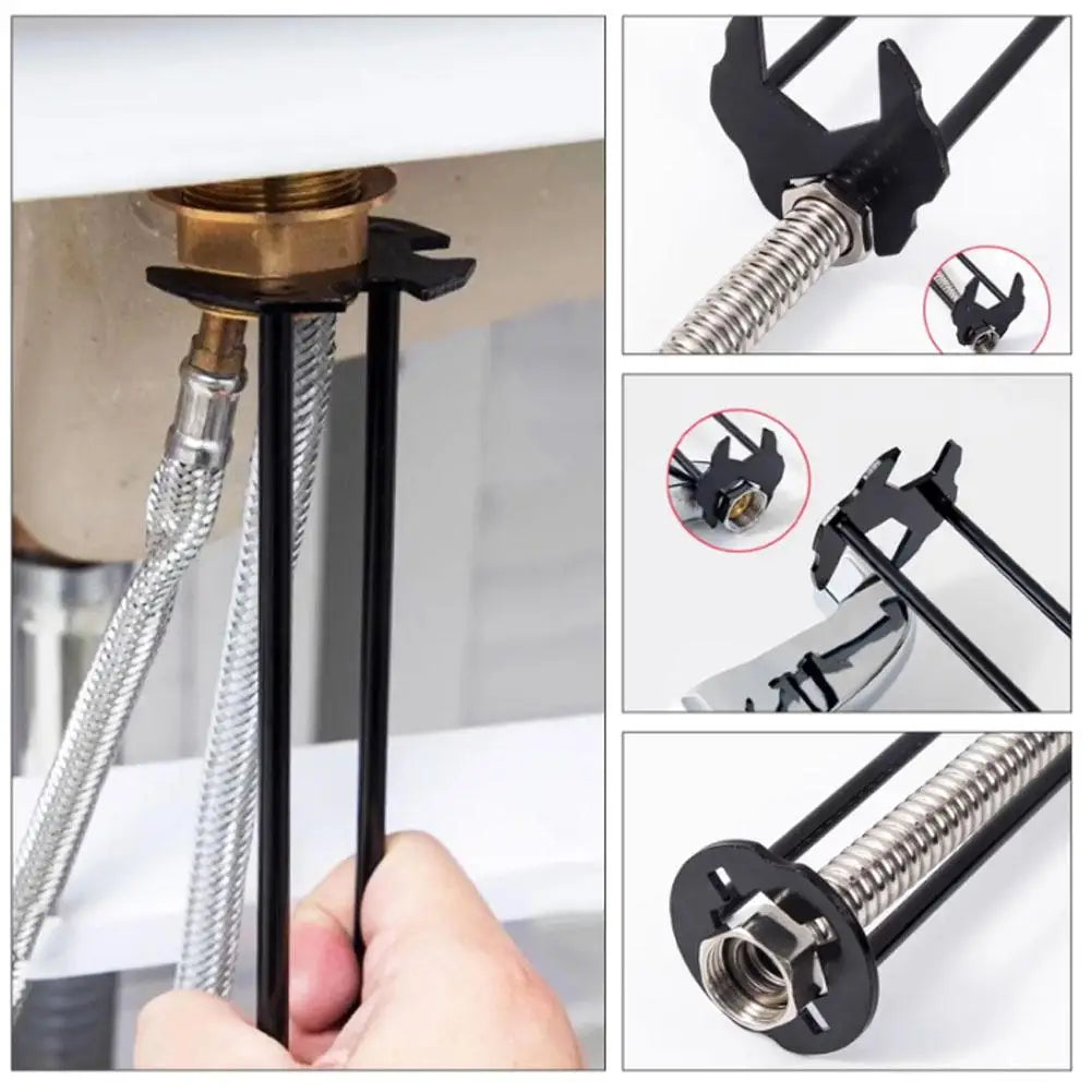5-in-1 Sink Wrench Multifunctional Carbon Steel Faucet Hose Plumbing Pipe Wrench Bathroom Kitchen Sink Repair Set Hardware Tools