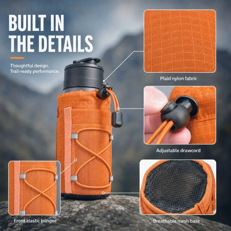 Outdoor Sports Backpack Shoulder Strap Hanging Bag Mobile Phone Water Bottle Storage Bag Camping Hiking Accessories Storage Bag