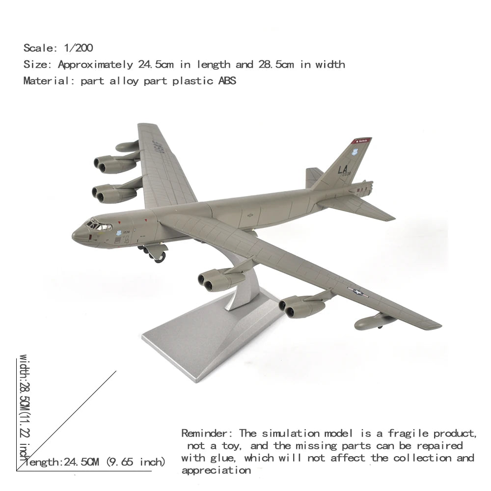 JASON TUTU 1/200 scale American Army B-52 Strategic Bomber fighter aircraft airplane models adult children toys for display show